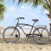 S26205 Adult Beach Cruiser Bike,7 Speed Bicycles, Multiple Colors,26" Inch Wheels, for Men and Women