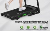 FYC Folding Treadmill for Home Office Use Walking Jogging Running Machine Incline Treadmill 330LBS Weight Capacity Foldable Compact Treadmill with LED