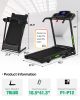 FYC Folding Treadmill for Home Office Use Walking Jogging Running Machine Incline Treadmill 330LBS Weight Capacity Foldable Compact Treadmill with LED