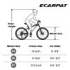A2460 Ecarpat Mountain Bike 24 Inch Wheels, 21-Speed Full Suspension Mens Womens Trail Commuter City Mountain Bike, Carbon Steel Frame Disc Brakes Gri